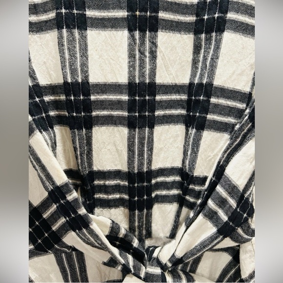 Anthropologie Eva Franco Rienne Feminine Black White Plaid Dress Size 6 - Picture 9 of 11